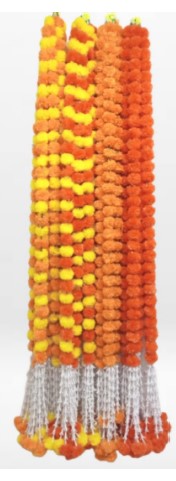 5 pc - 6ft Indian Garlands -Pum Pum Jhumar Add Elegance to Your Celebrations (Design #118)