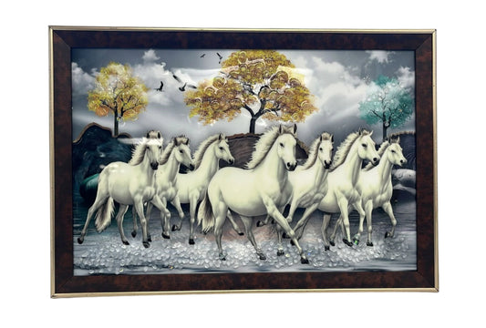 Beautiful Wooden Fiber Acrylic Wall Piece of Horse # 2 - 19.50 x 13.50"