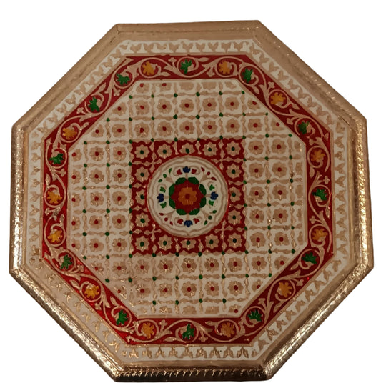 Golden Traditional Work Meenakari Ashtkon Bajot - 18" (3-Colors)