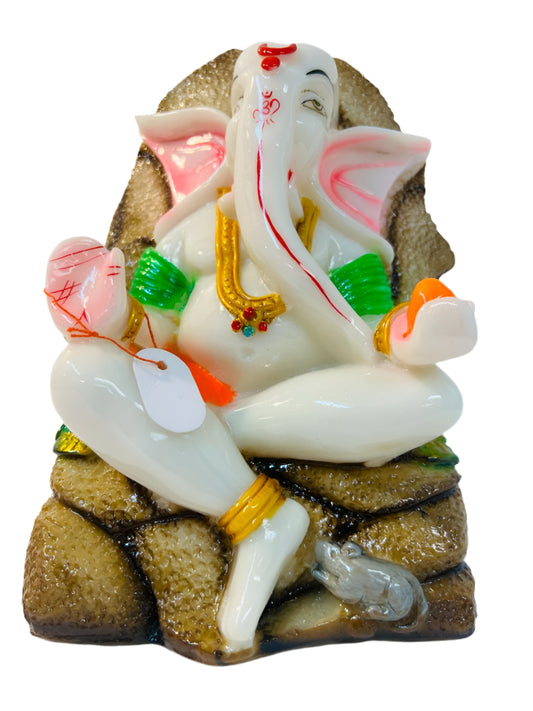 Beautiful & Colorful Fiber Ganesh Statue - 10" # 1