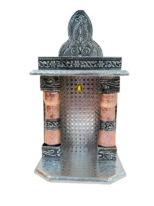 Traditional Aluminium Copper Oxidised Plated Temple (Open) Very Small - 10"
