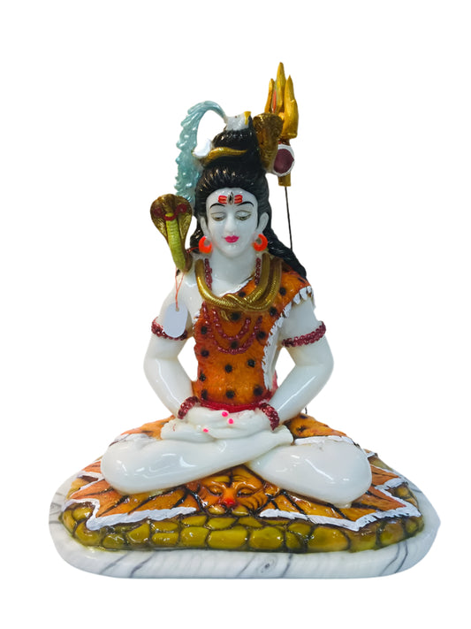 Beautiful & Colorful Fiber Lord Shivji Statue - 16"