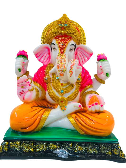 Beautiful & Colorful Fiber Ganesh Statue - 13" # 13