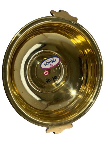 Traditional Style Brass Simple Urli - 9.80 x 3 Inch