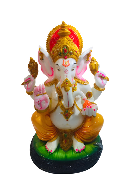 Beautiful & Colorful Fiber Ganesh Statue - 15.5" # 17