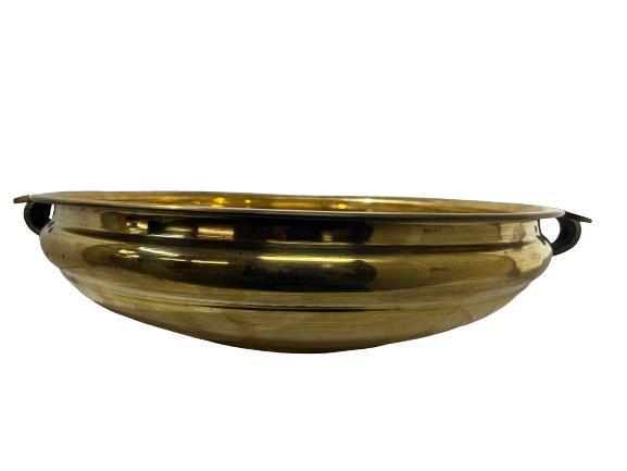 Traditional Style Brass Simple Urli - 24 x 5.25 Inch