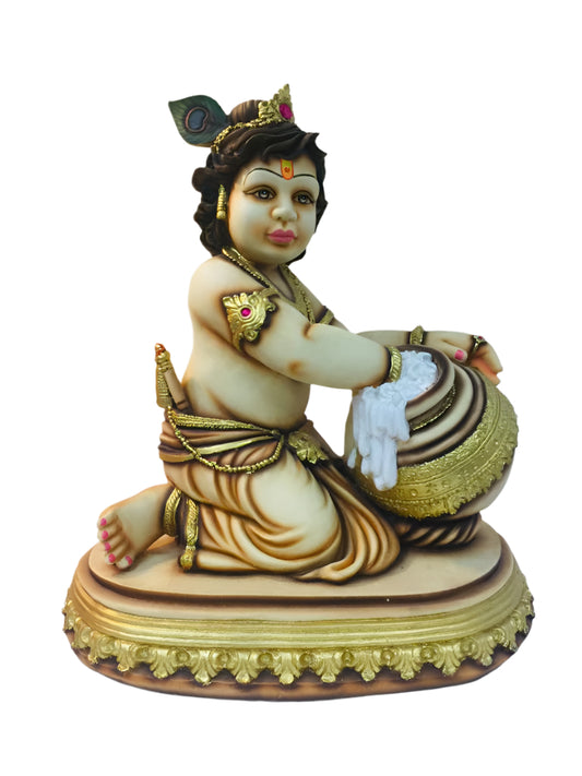 Beautiful & Colorful Fiber Statue of Bal Gopal - 18.25"