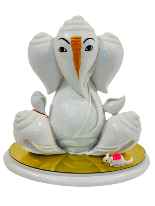 Beautiful & Colorful Fiber Medium Abstract Ganesh Statue - 6.75" # 67