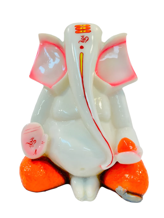 Beautiful & Colorful Fiber Medium Abstract Ganesh Statue - 8" # 68