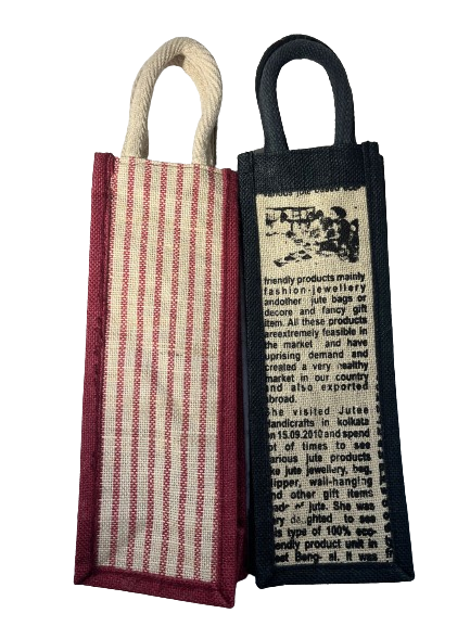 Wine/ Water Bottle Nature- Friendly Jute Bags