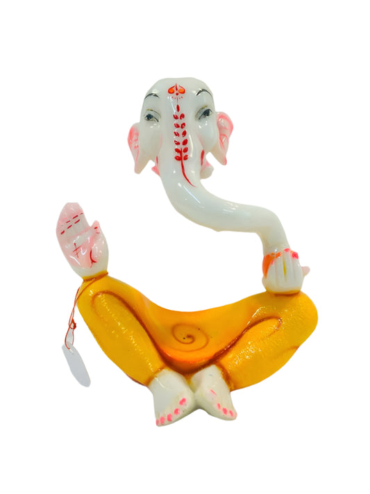 Beautiful & Colorful Fiber Medium Abstract Ganesh Statue - 8" # 70