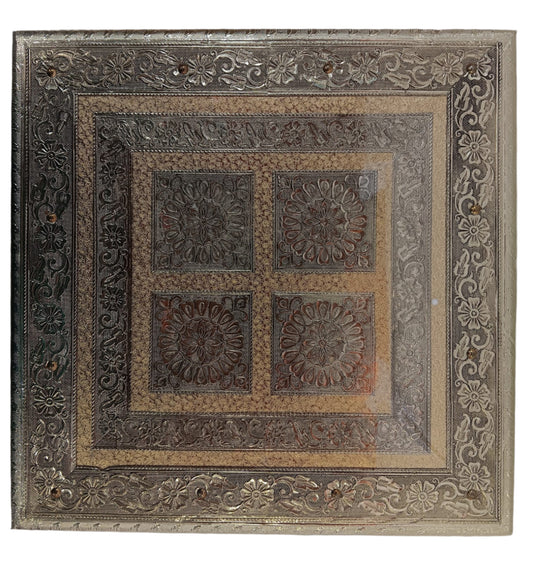 Golden Oxidized Traditional Rexin Desgin Carved Bajot - 12 - 18"