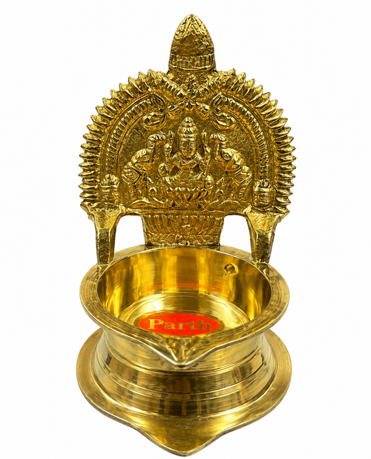 Premium Brass Lakshmi Diya – Divine Goddess Lakshmi Oil Lamp