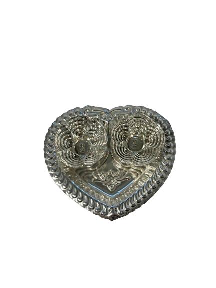 German Silver hart shape Traditional Kankavati Bowl