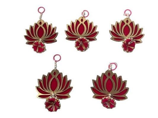 Muktagiri Wall hanging Lotus with Pearl Beads (5pcs )