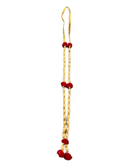 Bhakti Lehar Golden & Red Pearl Moti Garland