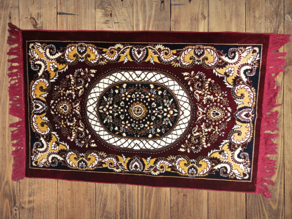 Woolen Pooja Carpet/Rug Mat Aasan Carpet Made of Velvet / /Meditation Mat (42 X 27 inches)