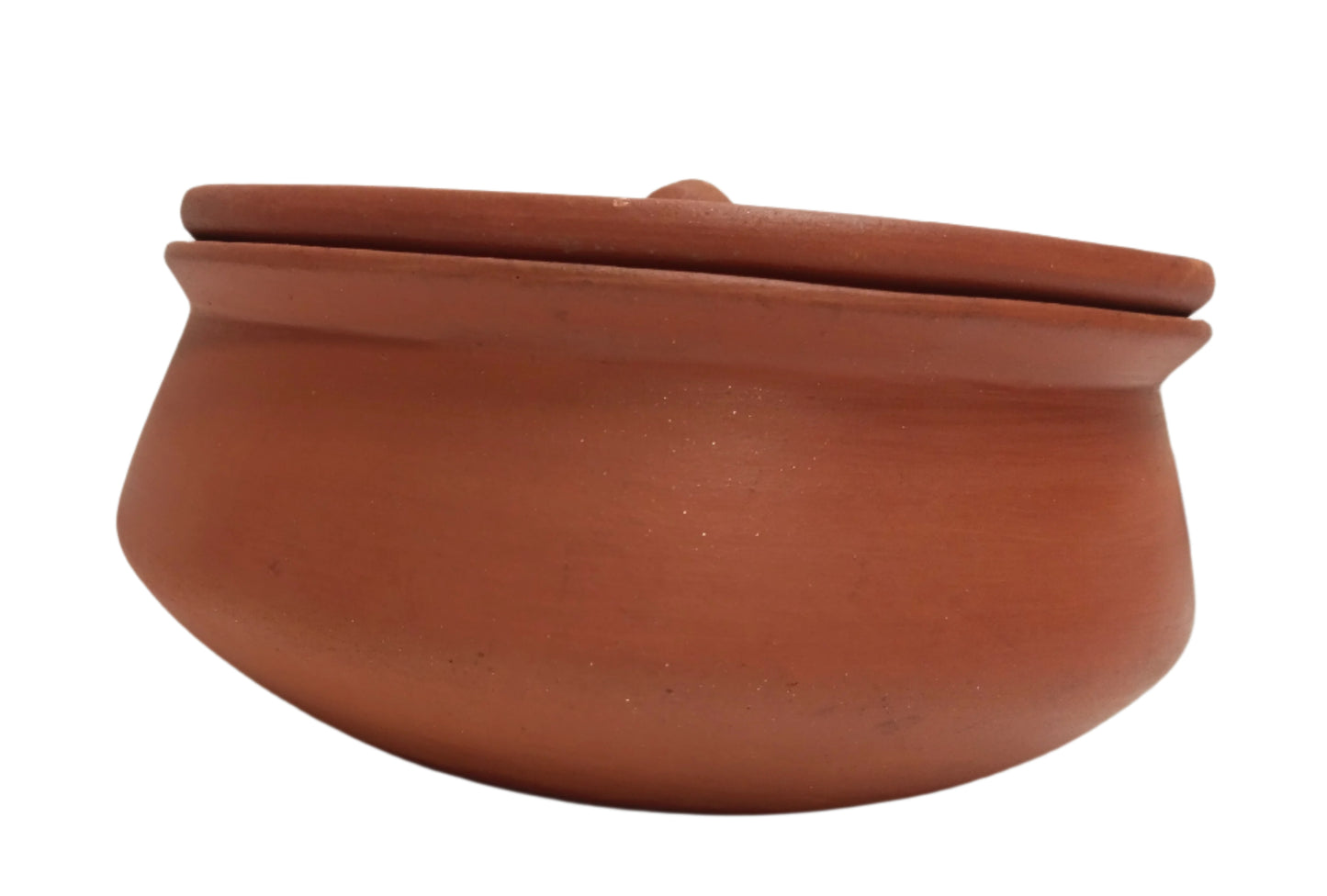 Natural Brown matt finish Earthen Clay Cooking Handi / Pot W/Lid -in 4 sizes