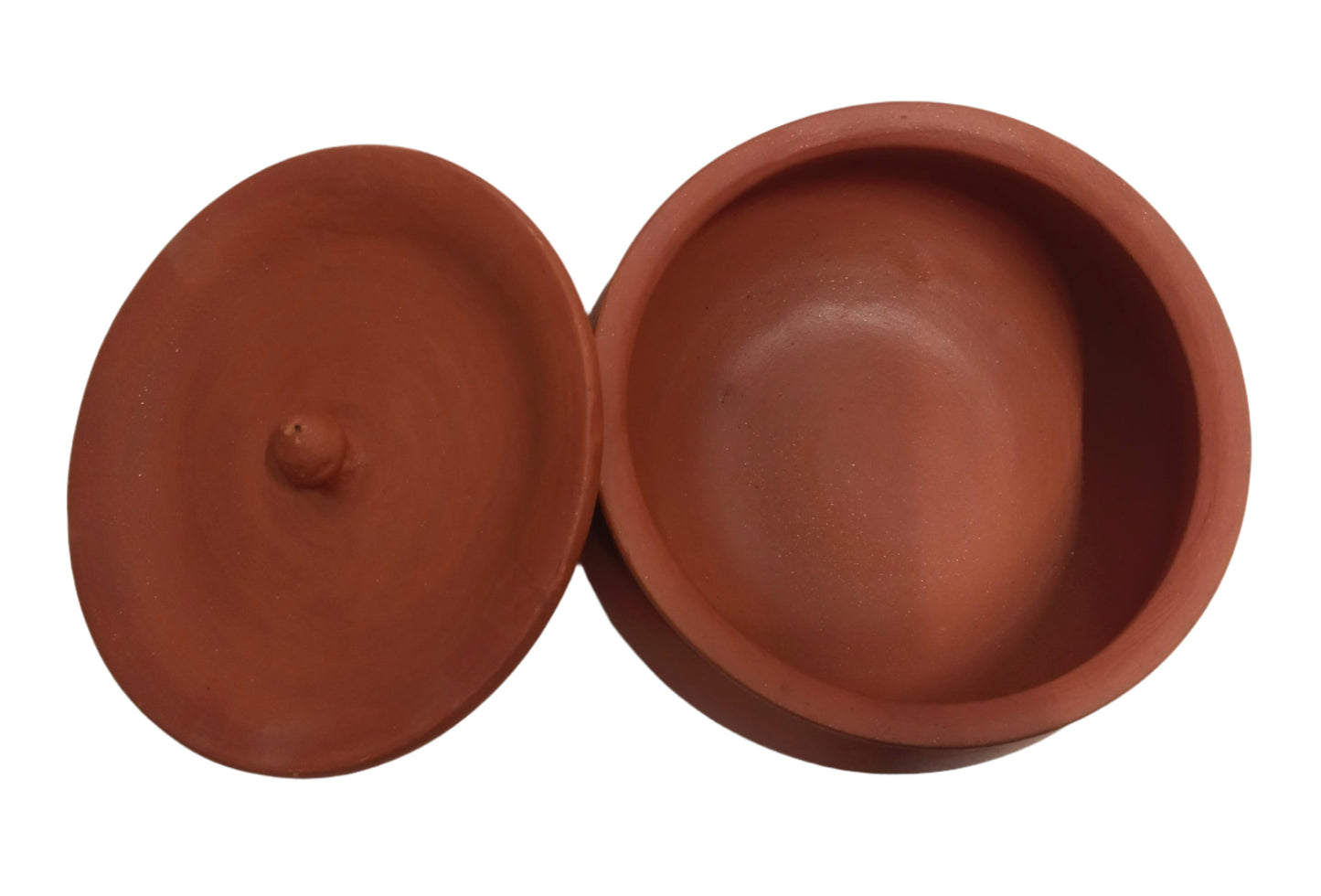 Natural Brown matt finish Earthen Clay Cooking Handi / Pot W/Lid -in 4 sizes