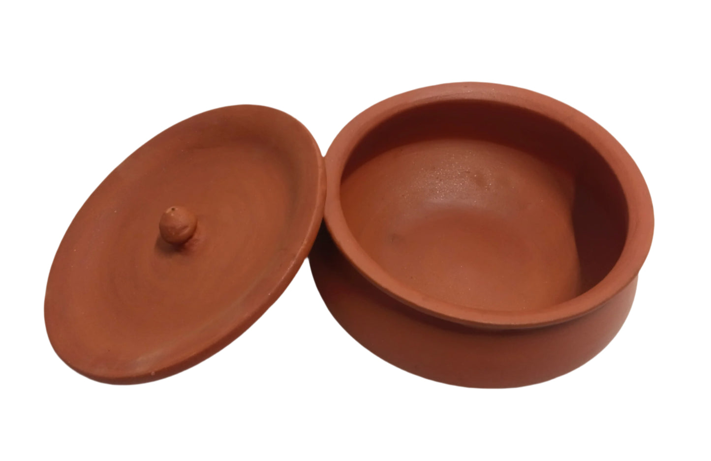 Natural Brown matt finish Earthen Clay Cooking Handi / Pot W/Lid -in 4 sizes