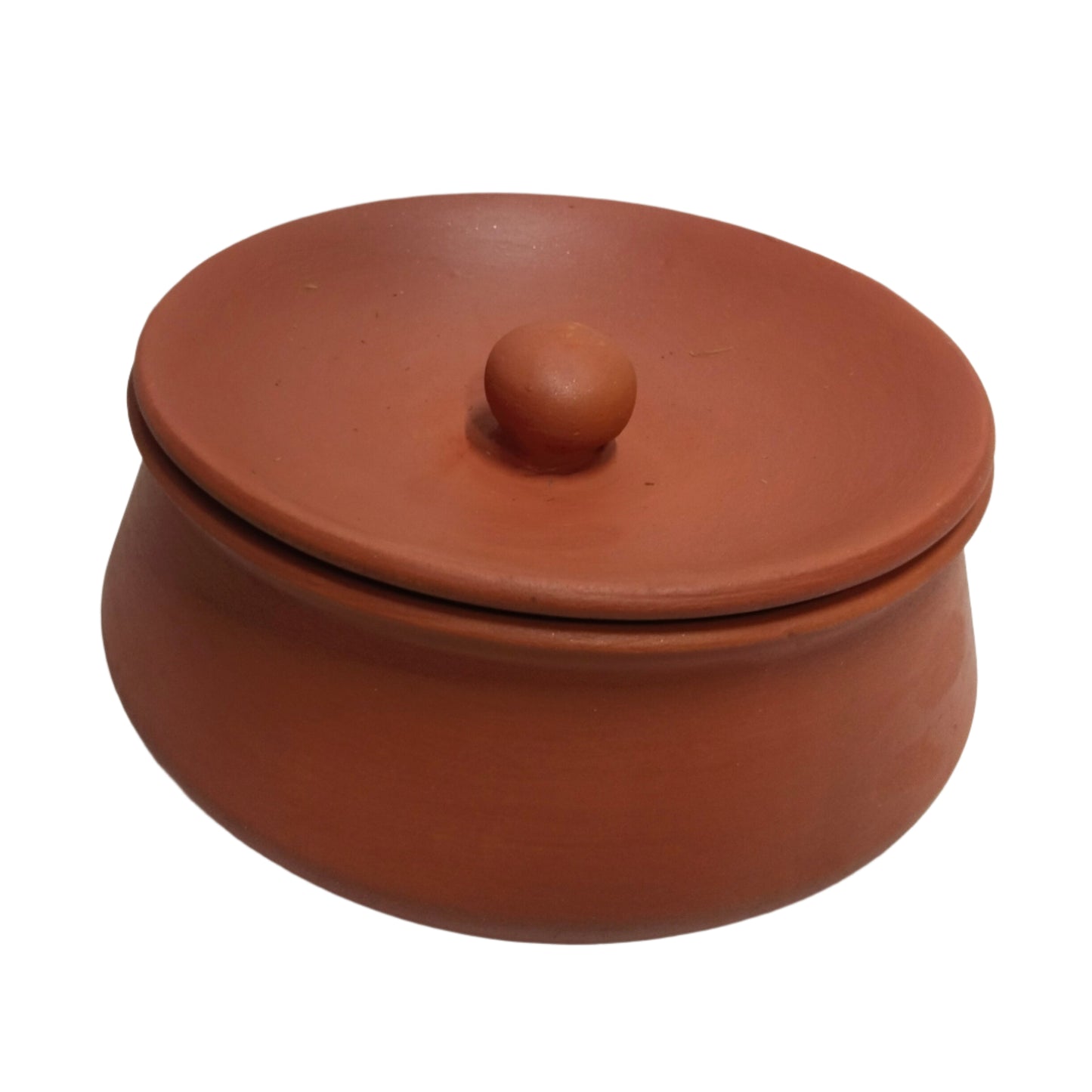 Natural Brown matt finish Earthen Clay Cooking Handi / Pot W/Lid -in 4 sizes