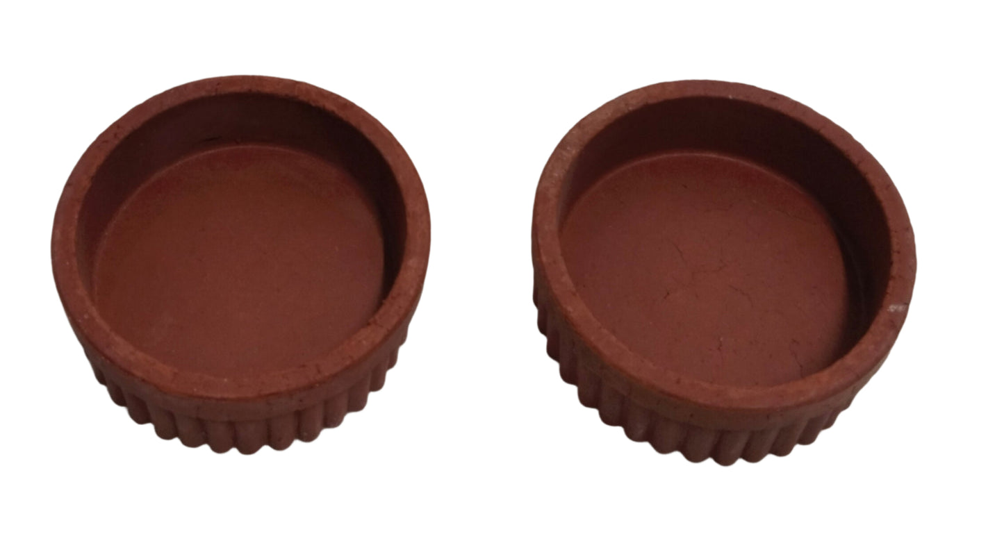 Clay Katorri Watti (round and squre) - Set of 6 pcs