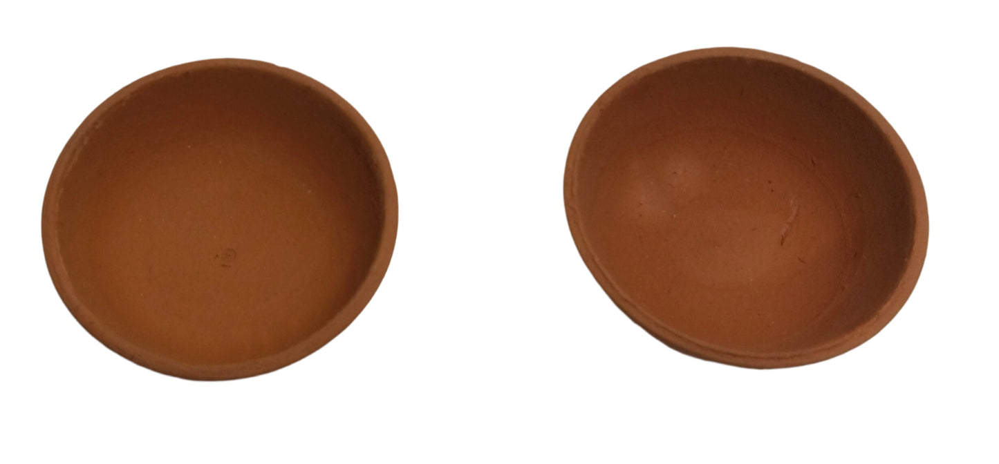 Clay Katorri Watti (round and squre) - Set of 6 pcs