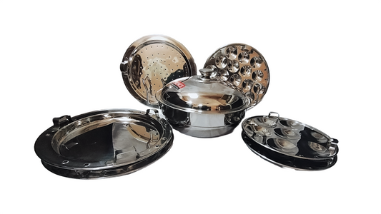 Stainless Steel  for Idli/Dhokla/Modak Maker Multi Kadai Set