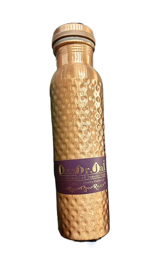 Hammered Finish Pure Copper Drinking Bottle