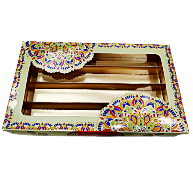 Fancy Traditional Rangoli Print Design Sweet Box - (500 kg)