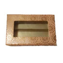 Peach-Colored Indian Sweet Boxes with 2 Compartments - 1/4 Kg Size - Outer: 7" x 4.5" x 1.75", Inner: 6.75" x 4.25" x 1.51"