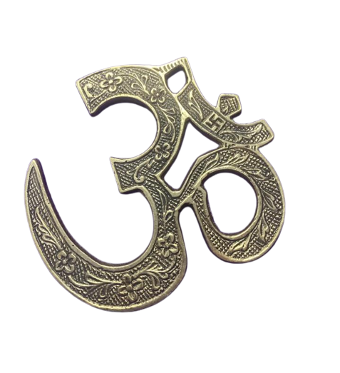 Brass Made Antique Wall Hanging Decor of Om Symbol