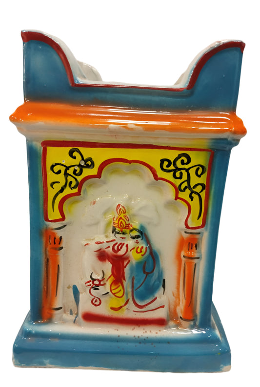 Tulsi Big Sqaure Planters Pot - Multicolour - 13" Height