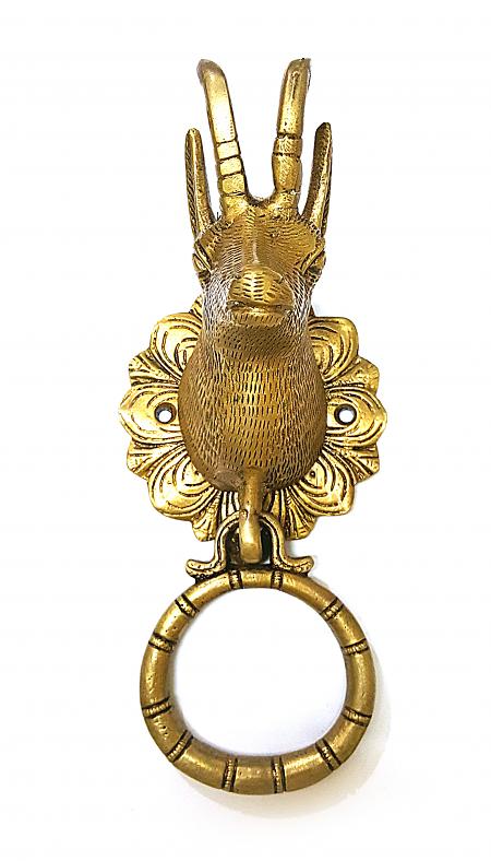 Pure Brass Golden Antlers Door Knocker