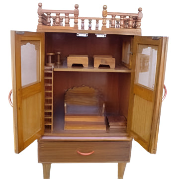 Pushtimarg Temple For Home, Wooden Vaishnav ji Mandir / Altar - 18" x 12"