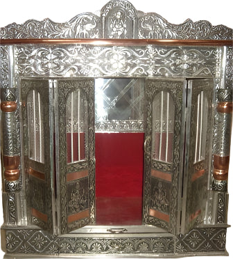 Aluminum Copper Oxidized Plated Temple w/ Doors 26.5 x 13.5 x 39"