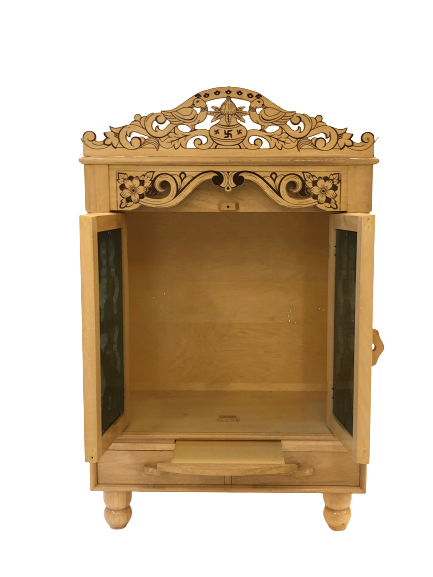 Traditional Carving Sevan Wooden Temple With Doors in 2 Sizes Available