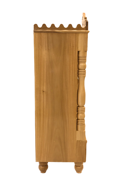 Traditional Intricate Carving Sevan Wooden Temple With Doors - 18 n 21" Wide