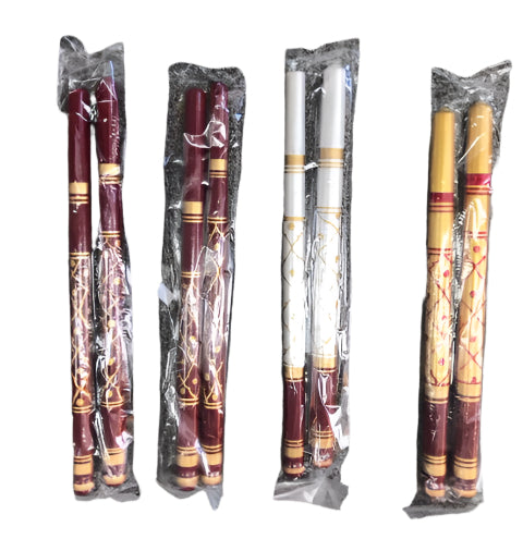 Sankheda Design Wholesale Wooden Dandiya Sticks for Garba (15 Pairs)