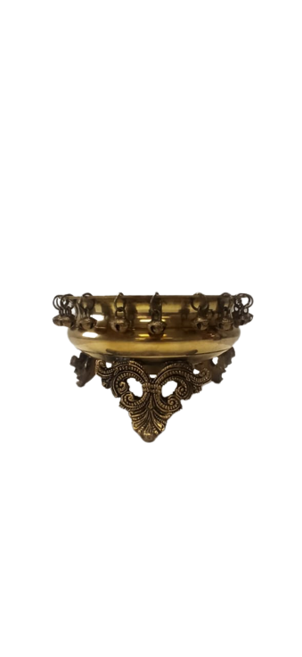 Traditional Design Brass Urli Bowl w/ Gungru