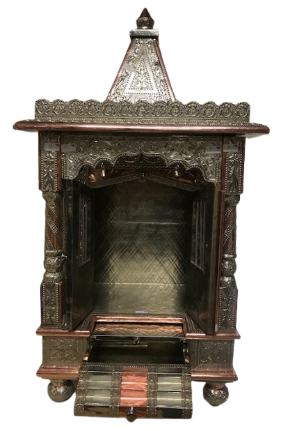 Aluminum Copper Oxidized Plated Temple Bells on Top w/Doors 17" & 22 "