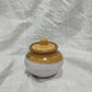 Indian Handmade Ceramic Pickle Jar (Round) With Lid/Achar Barni - 4" Height