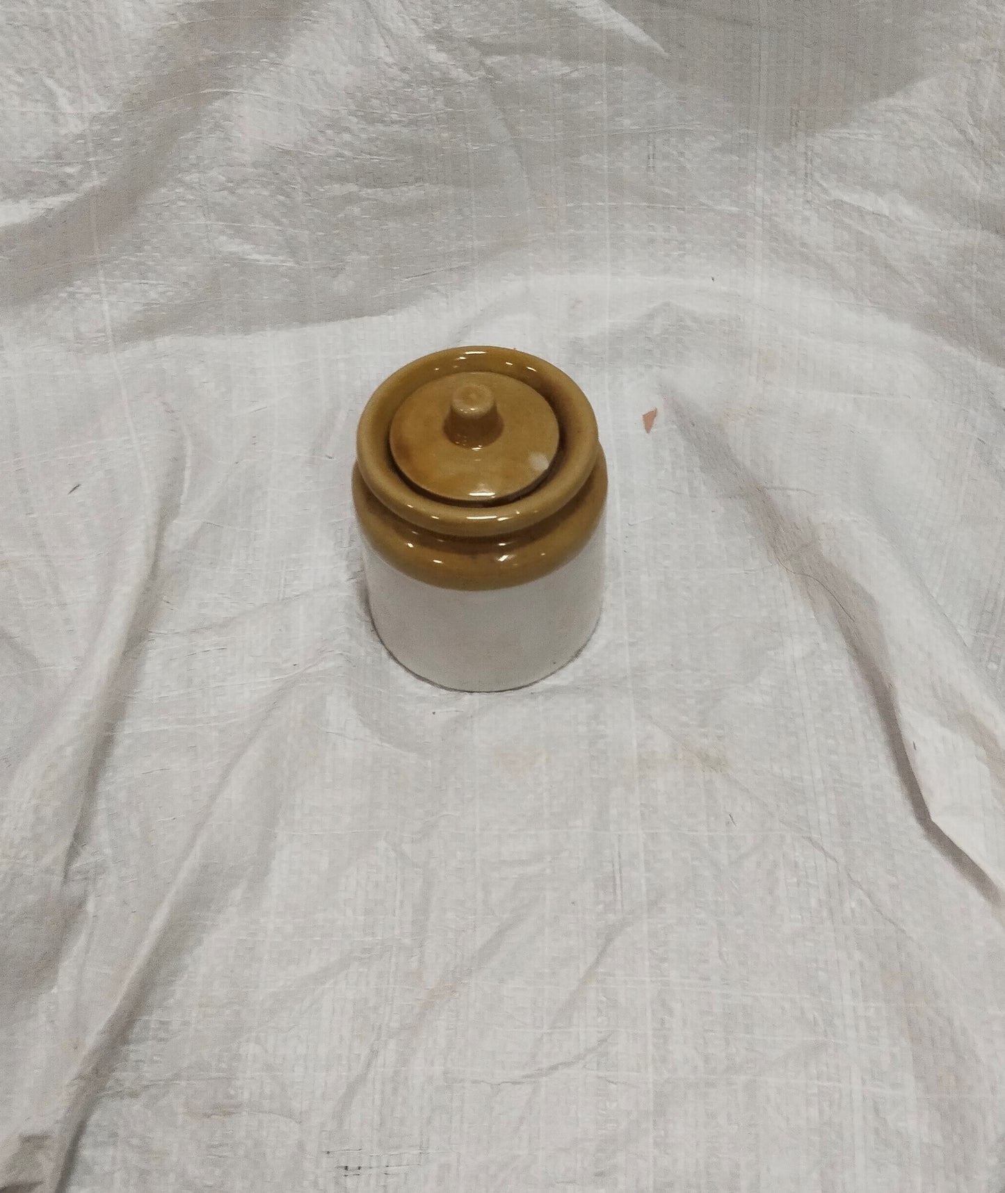 Indian Handmade Ceramic Pickle Jar With Lid/Achar Barni - 4" Height