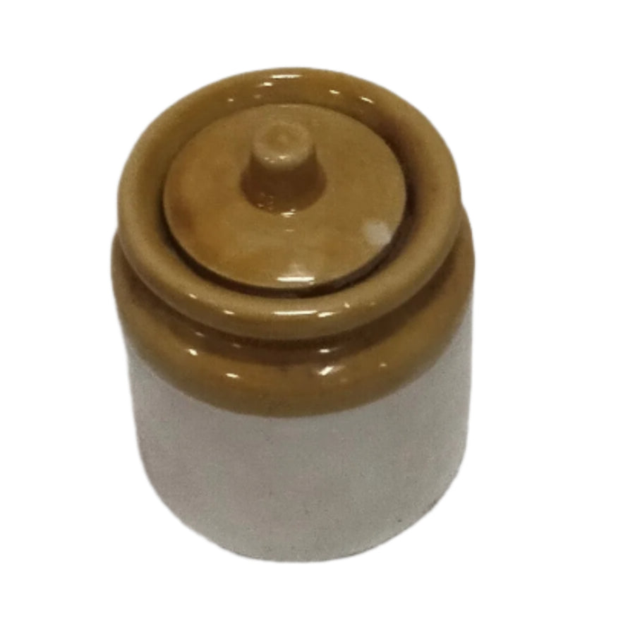Indian Handmade Ceramic Pickle Jar With Lid/Achar Barni - 4" Height