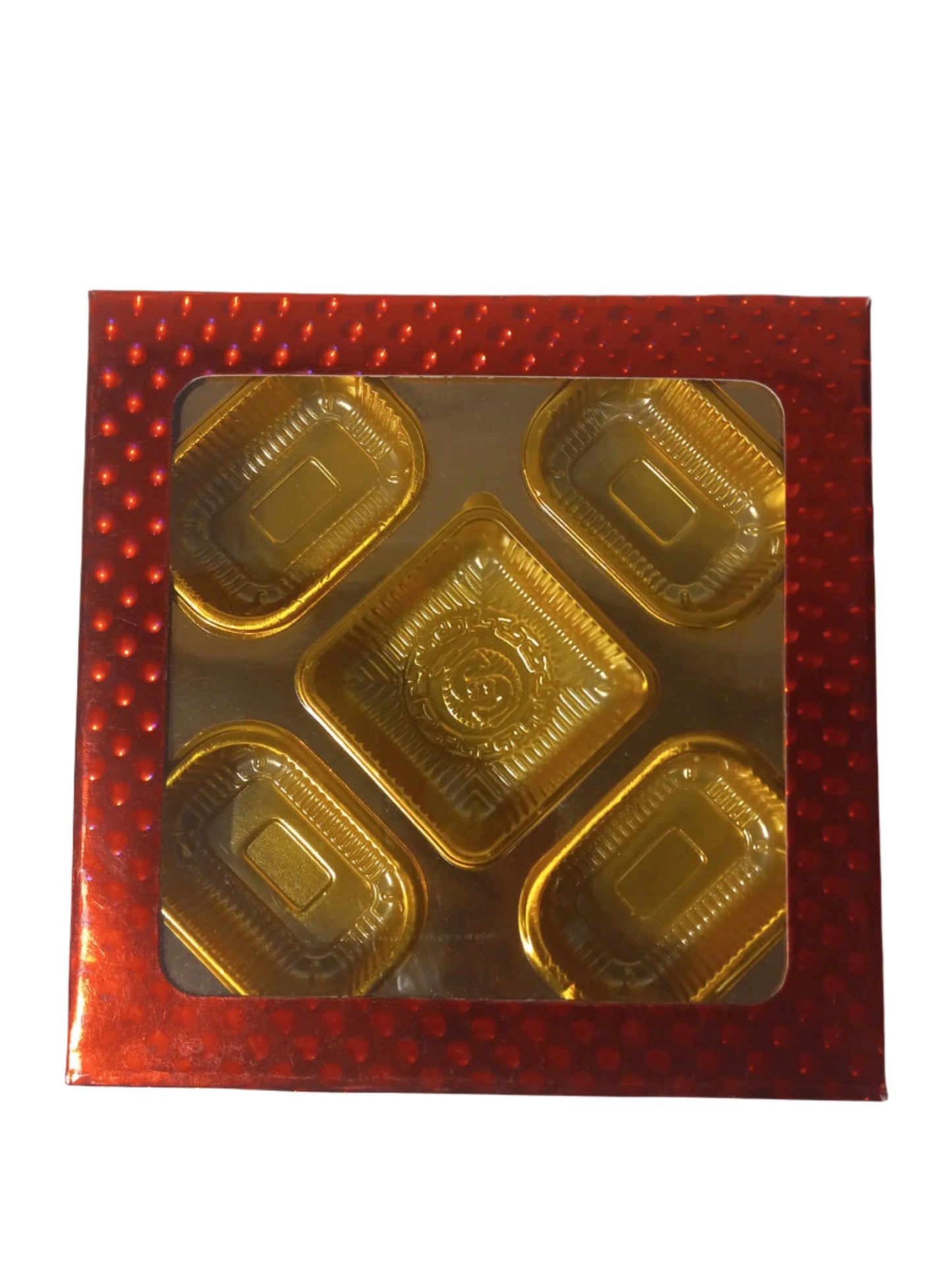 Square Dry Fruit Box with 5 Compartments - 9" x 9"