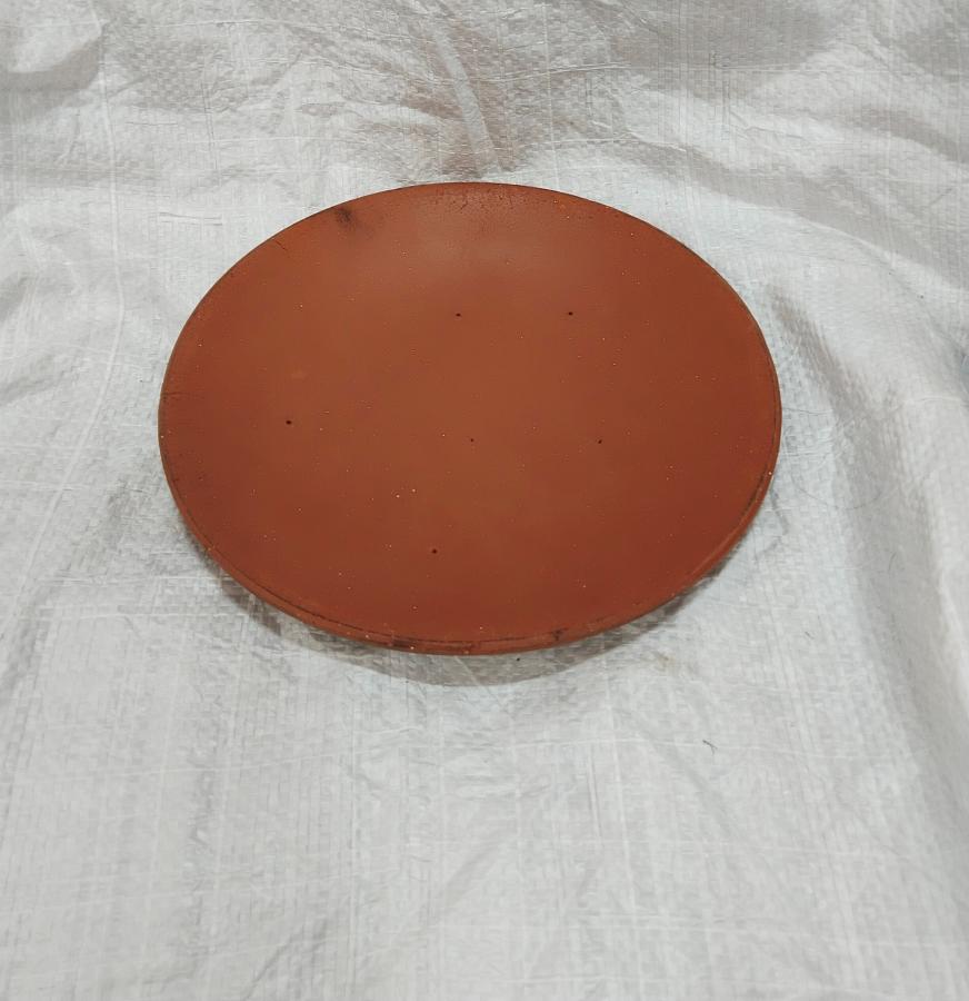 Natural Brown Earthen Clay Tawa - 9" Diameter
