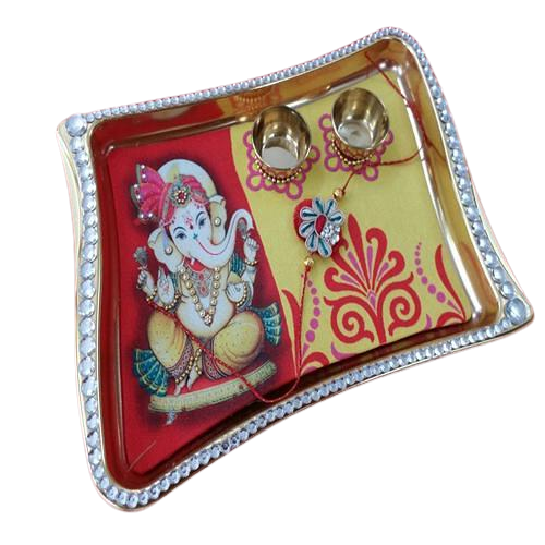 Rakhi Special : Aarti Thali with Two Rakhi