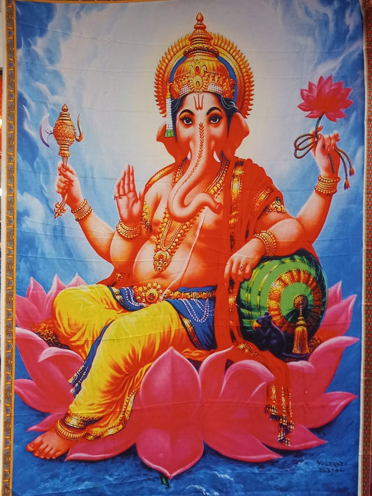 Traditional Indian Backdrop Cloth For Festival & Pooja Decor # 8