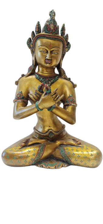 Brass Hanidcraft Antique Statue of Lord Budha - 13.5"