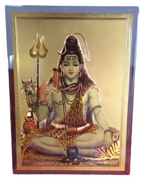 Acrylic Photo Frame of Lord Shivji - 7.7"